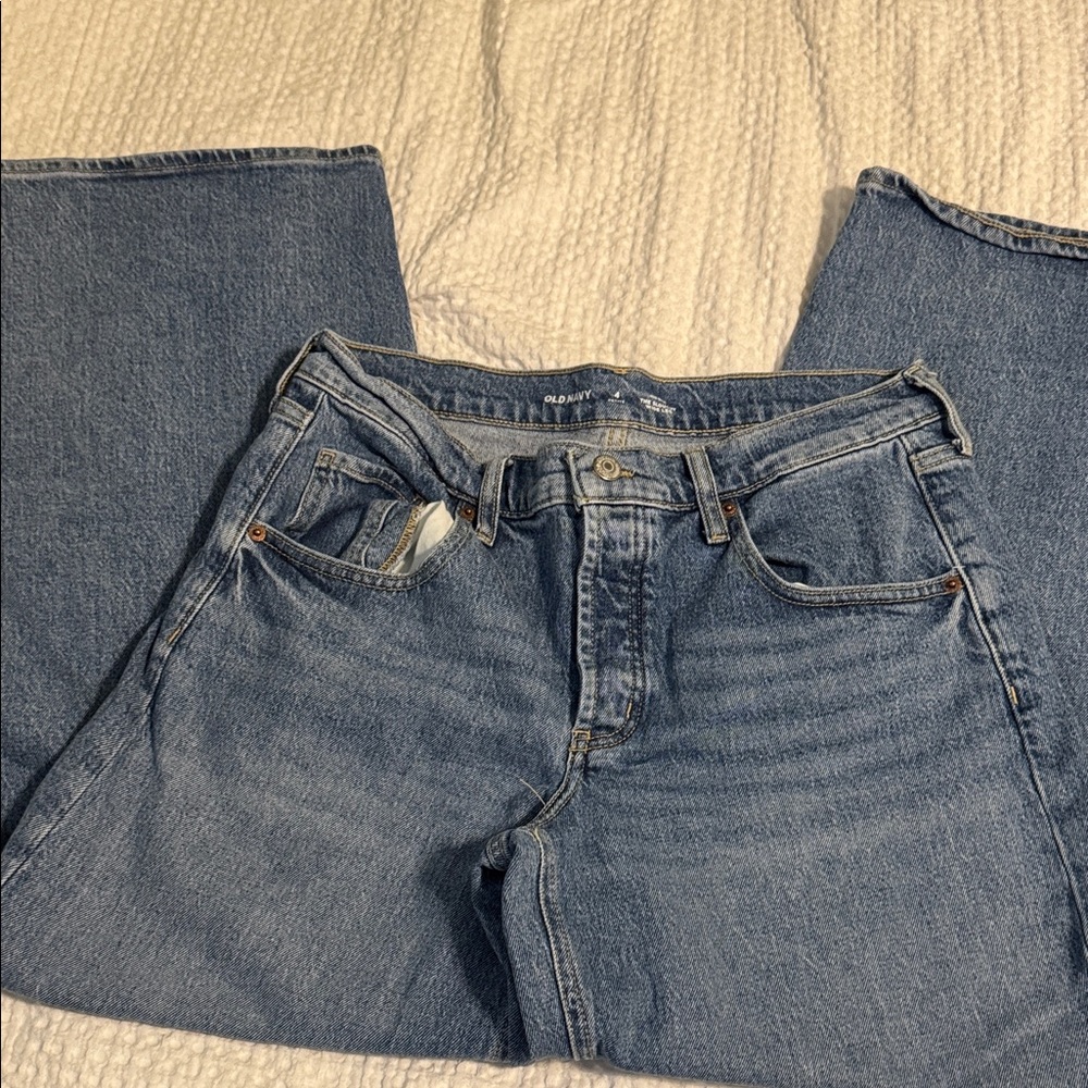 Old Navy women’s slouchy wide leg jeans size 4p
